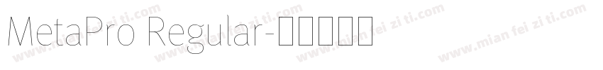 MetaPro Regular字体转换